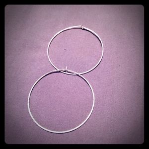 Silver hoops
